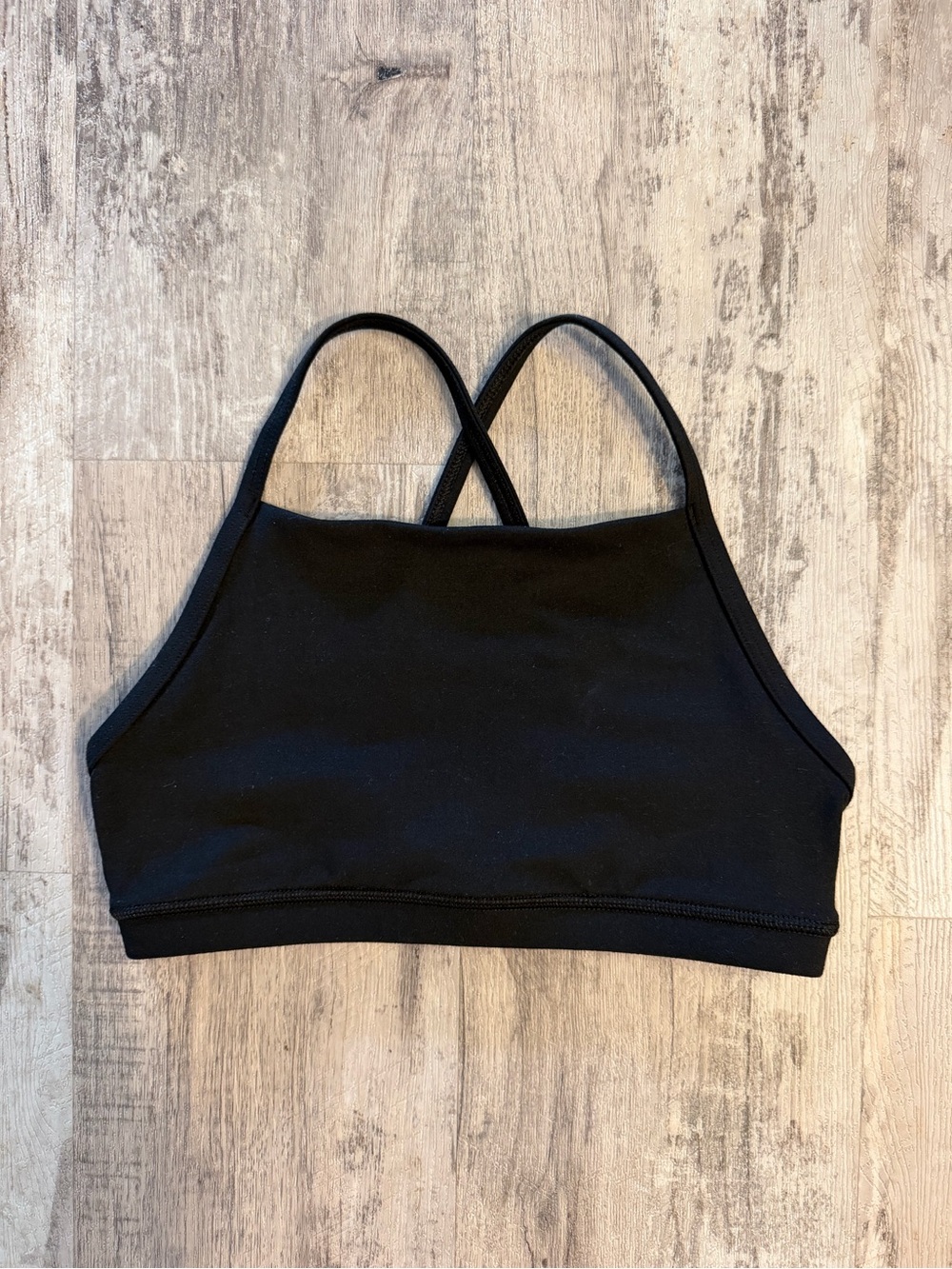 Fleo Chloe High Neck Black Crossback Sports Bralette Size Small